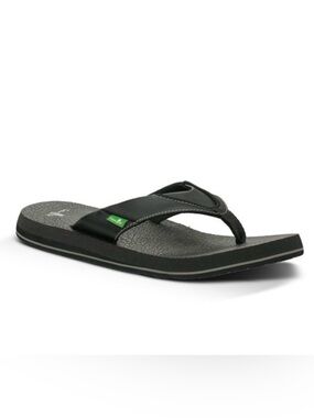 Sanuk Flip-flops sandals men’s 8 women’s 10 unisex black jandals thongs like new